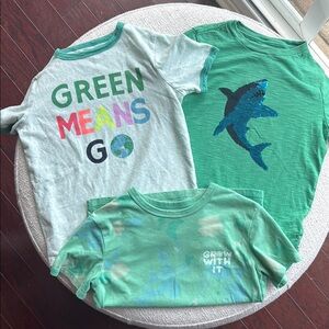 Gap Green Kids T-Shirts Set of 3